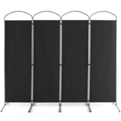 Costway 4 Panels Folding Room Divider 6 Ft Tall Fabric Privacy Screen Black/Brown/Grey/White -Costway GUEST 89ca69f2 88fd 4389 9b08 74d4e5e3a6f8