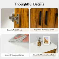 Costway Sideboard Buffet Storage Cabinet W/2 Door Metal Legs Accent Cabinet 32In -Costway GUEST 8a7b9f98 fe03 4060 bd22 9414dee95ff8