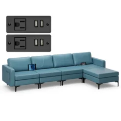 Costway Modular L-shaped Sectional Sofa W/ Reversible Chaise & 4 USB Ports 20 Costway Modular L-shaped Sectional Sofa W/ Reversible Chaise & 4 USB Ports -Costway GUEST 8a994d09 0029 4ef5 928e 8f0bcd80773d