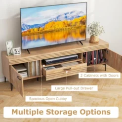Costway TV Stand For 65 Inch TVs Modern Entertainment Center With Drawer 2 Storage Cabinets -Costway GUEST 8bf282d4 4a27 4d6b b883 b23e7a8b08ba