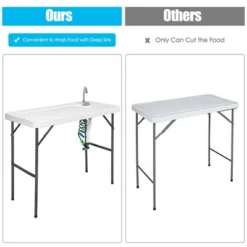 Costway Folding Fish Table Hunting Clean Cutting Camping Sink Faucet W Sprayer -Costway GUEST 8c568605 651b 4f8e b6ac e579d4d51aad