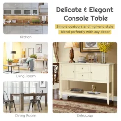 Costway Sideboard Buffet Table Wooden Console Table W/ Drawers & Storage Cabinets Blue/Brown/Gray/Beige 17 Costway Sideboard Buffet Table Wooden Console Table W/ Drawers & Storage Cabinets Blue/Brown/Gray/Beige -Costway GUEST 8cd4373e 3ab3 4783 873e a91a72bbf96f