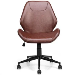 Office Home Leisure Chair Mid-Back Upholstered Swivel Height Adjustable Rolling -Costway GUEST 8f12196d 4681 4948 8e82 0c47b5150ee4