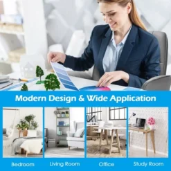 Costway Modern Home Office Leisure Chair PU Leather Adjustable Swivel W/ Armrest -Costway GUEST 9032d2cc ffb3 4575 8639 4ee344c0fef3