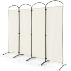 Costway 4 Panels Folding Room Divider 6 Ft Tall Fabric Privacy Screen Black/Brown/Grey/White -Costway GUEST 906e721d 12a8 4ea6 9bbb 37f65669c10d