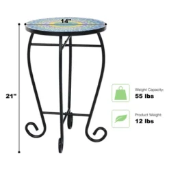 Costway Mosaic Side Table Accent Table Round Balcony Bistro End Table OrangeBlueNavy 14 Costway Mosaic Side Table Accent Table Round Balcony Bistro End Table OrangeBlueNavy -Costway GUEST 90e93892 4259 49ee 94c4 ff0fe07e4260
