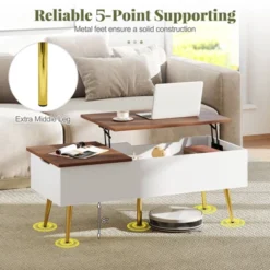 Costway Lift Top Coffee Table W/ Storage Multi-Functional Home Center Accent Table For Living Room White -Costway GUEST 914f2044 cfaa 4f2a 8454 6e6a94562794