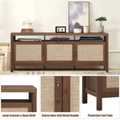 Costway TV Stand Entertainment Media Center For TV's Up To 65'' W/ Rattan Doors 19 Costway TV Stand Entertainment Media Center For TV's Up To 65'' W/ Rattan Doors -Costway GUEST 91a84bb4 fb07 40e0 99dc 433a11085dc2