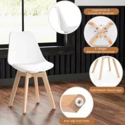 Costway Dining Table Set For 4 Modern Kitchen Table Set With Round GlassTempeTable&4 Chairs -Costway GUEST 935723f7 4ade 4e87 9a2c 60420ba07e5e