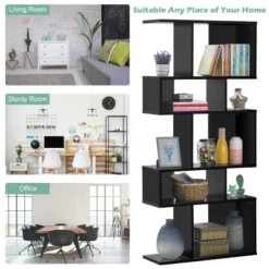 Costway 5 Cubes Ladder Shelf Freestanding Corner Bookshelf Display Rack Bookcase -Costway GUEST 93b81487 2011 49a0 9d6a e52761b0be26