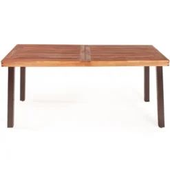 Costway Rectangular Acacia Wood Dining Table Rustic Furniture Indoor &Outdoor 14 Costway Rectangular Acacia Wood Dining Table Rustic Furniture Indoor &Outdoor -Costway GUEST 93cb9021 520e 40b5 bd73 459cadd4e437