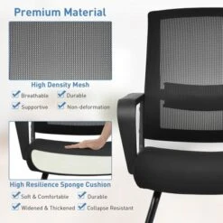 Costway Set Of 2 Conference Chairs Mesh Reception Office Guest Chairs W/ Lumbar Support 15 Costway Set Of 2 Conference Chairs Mesh Reception Office Guest Chairs W/ Lumbar Support -Costway GUEST 94261bb4 b33a 4cf1 bfc4 756505812e07