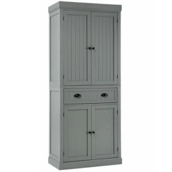 Costway Kitchen Cabinet Pantry Cupboard Freestanding W/Shelves Grey/Espresso -Costway GUEST 94b1fa61 2594 4a80 ba5f 1af84e87e521