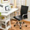 Costway PU Leather Office Chair High Back Conference Task Chair W/Armrests