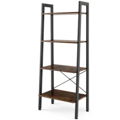 Costway 4-Tier Wood Ladder Shelf Ladder Bookcase Bookshelf Display Rack 19 Costway 4-Tier Wood Ladder Shelf Ladder Bookcase Bookshelf Display Rack -Costway GUEST 957e6178 e51d 4de2 ba46 60cce4fe21ec