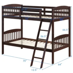 Costway Wood Solid Hardwood Twin Bunk Beds Detachable Safety Rail 13 Costway Wood Solid Hardwood Twin Bunk Beds Detachable Safety Rail -Costway GUEST 9585e872 5c91 4e7e 8e9b ec9d3f840444