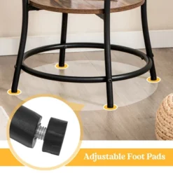 Costway 2 PCS 2-Tier Sofa Side End Table Round Nightstand With Sturdy Metal Frame Brown/Oak 17 Costway 2 PCS 2-Tier Sofa Side End Table Round Nightstand With Sturdy Metal Frame Brown/Oak -Costway GUEST 96c79a01 3c40 4ab3 bc7e b36012ad6a8c