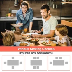 Costway 5 PCS Dining Table Set Kitchen Rectangular Counter Height Table W/ 4 Bar Stools -Costway GUEST 9749bc4e 4819 4de1 9e53 84c90a1d3761