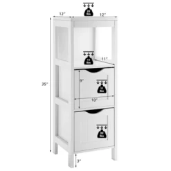 Costway Bathroom Floor Cabinet Freestanding Side Storage Organizer W/2 Removable Drawers 11 Costway Bathroom Floor Cabinet Freestanding Side Storage Organizer W/2 Removable Drawers -Costway GUEST 97f95195 4244 4115 b207 fd212748e4a3
