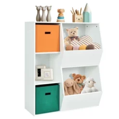 Costway Kids Toy Storage Cubby Bin Floor Cabinet Shelf Organizer W/2 Baskets -Costway GUEST 9898bd54 f2d8 40f3 ba94 51a7414e349e