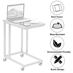 Costway Laptop Holder Sofa Side End MobileTable Multiple Stand Desk Notebook Beside Grey -Costway GUEST 997660ba ef0b 4eb9 b305 dc1b5b124b20