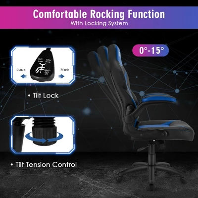 Costway High Back Gaming Chair Height Adjustable Swivel Computer Office Chair 5 Costway High Back Gaming Chair Height Adjustable Swivel Computer Office Chair - Image 5