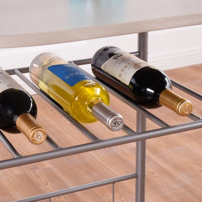 Costway 3 Piece Dining Set Table 2 Chairs Bistro Pub Home Kitchen Breakfast Furniture Grey 6 Costway 3 Piece Dining Set Table 2 Chairs Bistro Pub Home Kitchen Breakfast Furniture Grey - Image 6