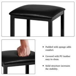 3 Piece Counter Height Dining Set Faux Marble Table 2 Chairs Kitchen Bar 16 3 Piece Counter Height Dining Set Faux Marble Table 2 Chairs Kitchen Bar -Costway GUEST 9b243c1e 7ba2 4285 b243 52babfde6698