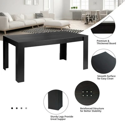 Costway 9pcs Dining Set Wood Table And 8 Fabric Chairs Home Kitchen Modern 6 Costway 9pcs Dining Set Wood Table And 8 Fabric Chairs Home Kitchen Modern - Image 6