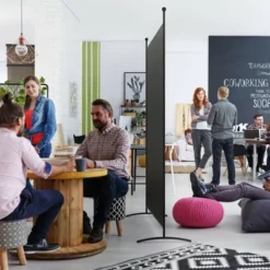 Costway Single Panel Room Divider Privacy Partition Screen For Office Home Black/Beige -Costway GUEST 9ba6b7b2 85db 4c5c 8fdf ad993a0da840