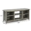 Costway 58'' 2-Tier TV Stand Entertainment Media Center Console Up To 65'' Grey