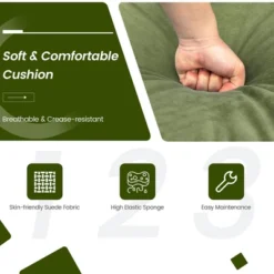 Costway Modular 3-Seat Sofa Couch W/ Socket USB Ports & Side Storage Pocket Army Green -Costway GUEST 9c15e4e1 a0fb 4cb5 919b 40f2527c1048