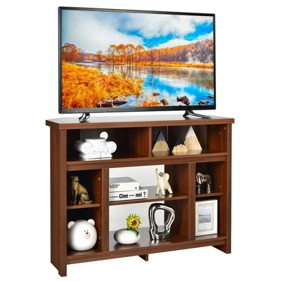 Costway Corner TV Stand Entertainment Console Center W/Adjustable Shelves 10 Costway Corner TV Stand Entertainment Console Center W/Adjustable Shelves - Image 10