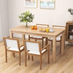 Costway Stackable Dining Chair Set Of 2/4 With Wear-resistant Fabric & Breathable Backrest -Costway GUEST 9e761d4e 96c6 4bd1 8731 121b23ccacf9