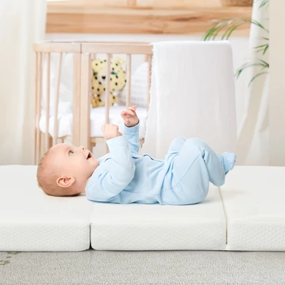 Tri-Fold Pack N Play Mattress Pad Foldable Crib Mattress Soft Memory Foam 7 Tri-Fold Pack N Play Mattress Pad Foldable Crib Mattress Soft Memory Foam - Image 7