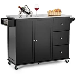 Costway Kitchen Island 2-Door Storage Cabinet Stainless Steel Top W/ Drawers 21 Costway Kitchen Island 2-Door Storage Cabinet Stainless Steel Top W/ Drawers -Costway GUEST 9ea36e30 54ac 43c2 a357 c4cee69e255d
