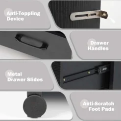 Costway Makeup Vanity Desk With Mirror And Lights Charging Station 3-Color LED Lights White/Black -Costway GUEST 9f885849 f04e 4014 9b5d 9321647c51e3