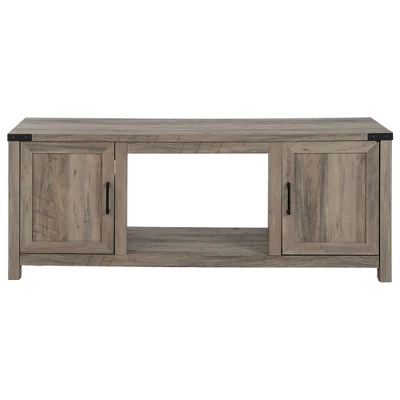 Costway 62'' Farmhouse TV Stand Entertainment Center For TVs Up To 70 Inches Natural 9 Costway 62'' Farmhouse TV Stand Entertainment Center For TVs Up To 70 Inches Natural - Image 9