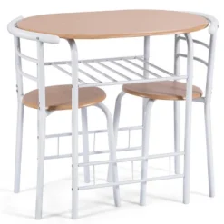 Costway 3 Piece Dining Set Table 2 Chairs Home Kitchen Breakfast Furniture -Costway GUEST a15a5f66 035e 449b 90b4 fa3b004246a0