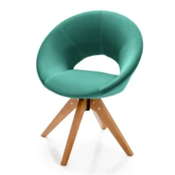 Costway Mid Century Modern Swivel Accent Chair Fabric Armchair Velvet Living Room PinkBlueGreenGrey -Costway GUEST a1e550e7 c840 484e a2c6 4ce585cadedf