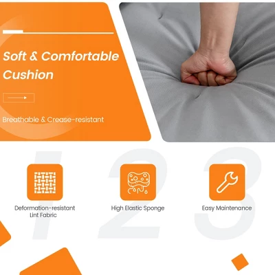 Costway Modern Modular 3-Seat Sofa Couch W/ Side Storage Pocket & Metal Leg Ash Grey 6 Costway Modern Modular 3-Seat Sofa Couch W/ Side Storage Pocket & Metal Leg Ash Grey - Image 6