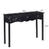 Costway Console Table Hall Table Side Table Desk Accent Table 3 Drawers Entryway Black