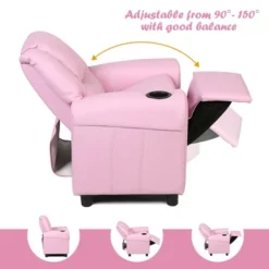 Costway Kids Recliner Armchair Children's Furniture Sofa Seat Couch Chair W/Cup Holder Pink -Costway GUEST a5fbfd65 2dfc 4faf 8bb2 5f58351ab70a