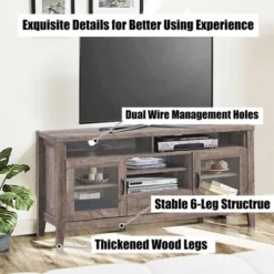 Costway TV Stand Tall Entertainment Center Hold Up To 65'' TV W/ Glass Storage & Drawer 15 Costway TV Stand Tall Entertainment Center Hold Up To 65'' TV W/ Glass Storage & Drawer -Costway GUEST a6455d2d cfed 4c04 a795 6bed4dbbde41