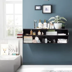 Costway 48.5'' Wall Mounted Audio/Video TV Stands Console Living Room Furniture W/Shelves -Costway GUEST a659883e fc49 4786 864c 400b33a67a00