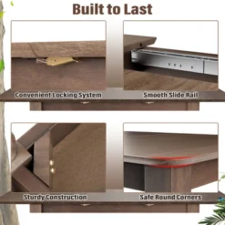 Costway Extension Dining Room Table Butter Leaf Rectangle Table W/ Hardwood Structure -Costway GUEST a73712a4 477f 490a b47c dad6e5954a28