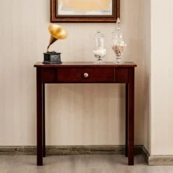 Costway Console Table With Drawer Entryway Hallway Accent Wooden Table Espresso 10 Costway Console Table With Drawer Entryway Hallway Accent Wooden Table Espresso -Costway GUEST a795c7b4 f420 46af bf62 d82c1125fd7d