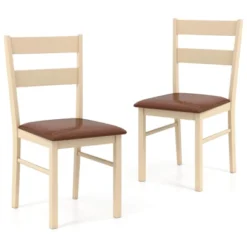 Costway Wooden Dining Chair Set Of 2/4 With Rubber Wood Frame Padded Seat For Kitchen -Costway GUEST a7dfbe94 2871 4514 b455 a149b8e391f1
