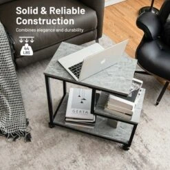 Costway 2 PCS 3 Tier Side Table W/ Casters Mobile End Table Storage Living Room Bedroom -Costway GUEST a81f9ba2 276d 4275 a84c ab4bc6e98980