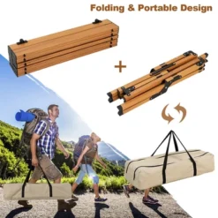 Costway Folding Aluminum Camping Table With Carry Bag Roll-Up Picnic Table With Wood Grain 15 Costway Folding Aluminum Camping Table With Carry Bag Roll-Up Picnic Table With Wood Grain -Costway GUEST a8615b2e dcc7 4f0a 84fd a0dc098bbbbb